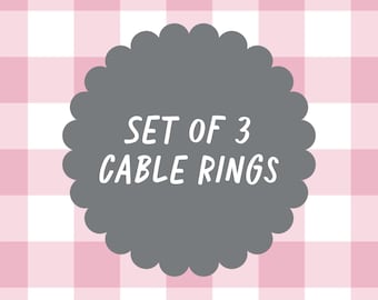 Set of 3 flexi cable rings