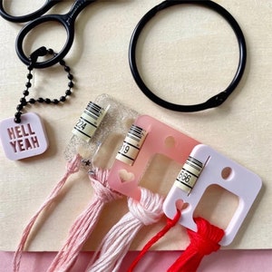ACRYLIC thread drops | floss drops | organiser drop for cross stitch, embroidery and tapestry threads