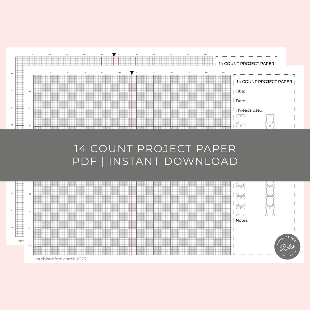 PROJECT PAPER A4 Printable Graph Paper for Cross Stitch Design and Plan ...