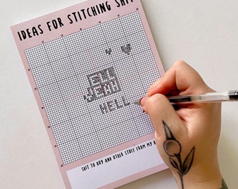 STITCHING SHIT cross stitch desk pad | graph paper for pattern making | design it yourself