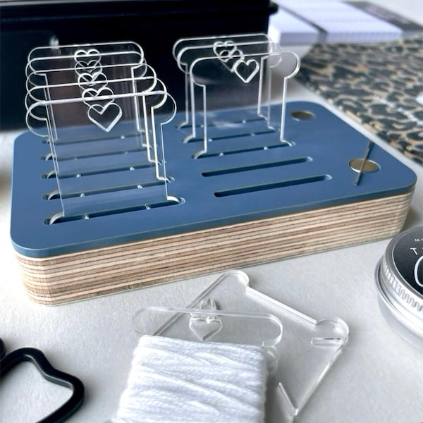 THE MINI | embroidery desk tidy | bobbin and tool organiser | sewing stash tray for cross stitch and hand embroidery