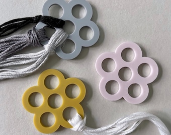 FLOWER thread organiser floss drop for cross stitch, embroidery, needlepoint and tapestry