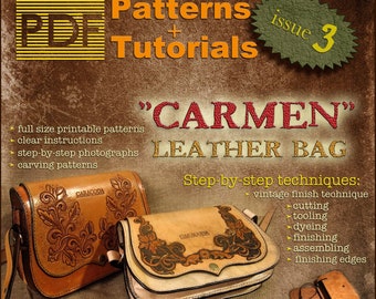 PDF tutoriel de maroquinerie caracoda magazine numéro 3 sac en cuir sculpté estampé