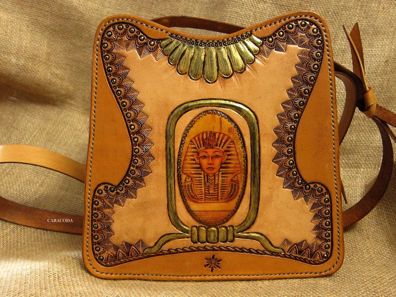 PDF Leathercraft Tutorial, Leather Bag With Decoupage, Leather