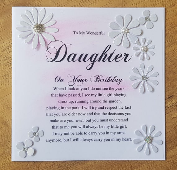Daughter Birthday Card Etsy 