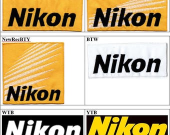 Nikon Camera Badge Iron On Embroidered Patch