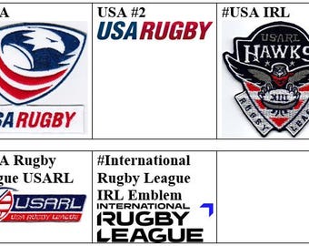 USA US United States International Rugby League Badge Iron On Embroidered Patch