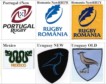 Portugal Romania Uruguay Mexico Namibia Rugby Badge Iron On Embroidered Patch