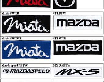 Mazda speed Miata MX-5 Car Company Racing Emblem Logo Badge Iron On Embroidered Patch