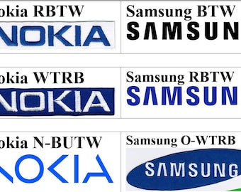 Samsung BlackBerry Nokia Computer Phone Badge Iron On Embroidered Patch