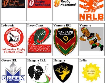 Netherlands Greece Hungary India Indonesia Vanuatu Ivory Coast Rugby Badge Iron On Embroidered Patch