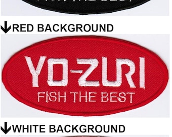 YO-ZURI Fishing Badge Iron On Embroidered Patch
