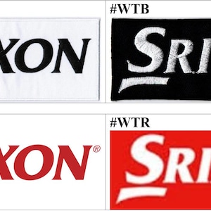 Puede incluir: Se muestran cuatro variaciones del logotipo de Srixon. Arriba a la izquierda, un logotipo negro sobre fondo blanco. Arriba a la derecha, un logotipo blanco sobre fondo negro. Abajo a la izquierda, un logotipo rojo sobre fondo blanco. Abajo a la derecha, un logotipo blanco sobre fondo rojo.