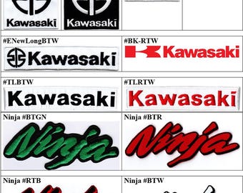 Kawasaki Ninja ZX-6R Racing Team Motorcycle Bike Badge Iron On Embroidered Patch