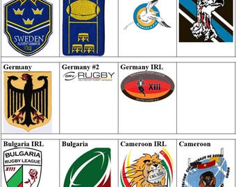 Sweden Germany Coat of Arms Bermuda Botswana Bulgaria Cameroon Rugby Badge Iron On Embroidered Patch