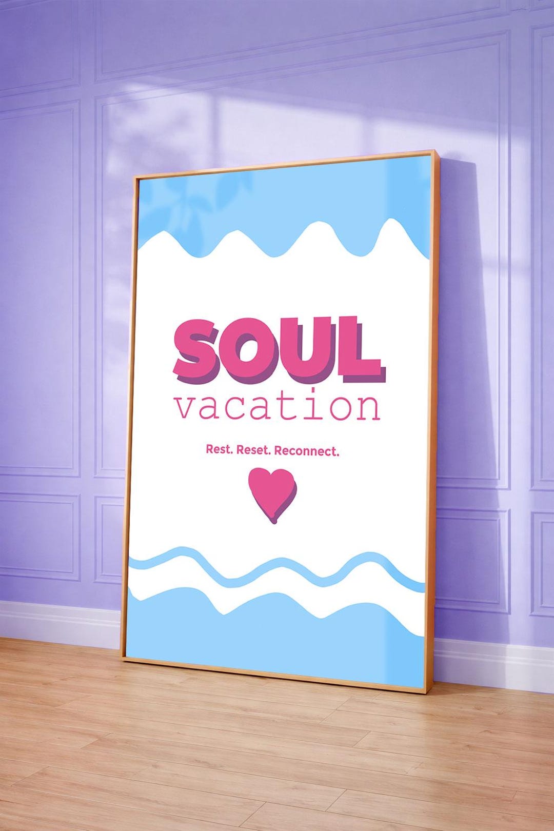 Soul Vacation Printable Wall Art | Rest Reset Reconnect Quote Poster ...