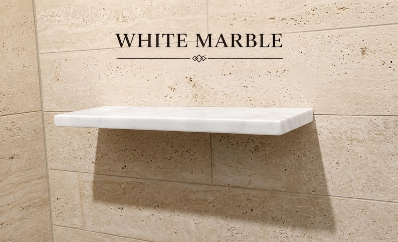 Mensole galleggianti in marmo su misura – Mensole decorative da parete in pietra naturale intagliate a mano immagine 10