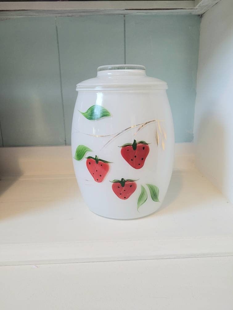 Vintage strawberry cookie jar - Etsy 日本