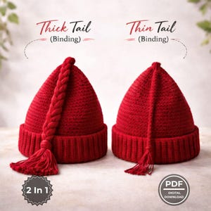 Melt ICE Norwegian Resistance Crochet Hat Pattern PDF Elf Tassel Beanie Digital Download Instant
