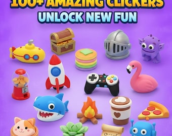 100+ Fidget Clicker STL Pack 3D Druck STL Bundle Digitaler Download Hochwertige 3D Druckbare Fidget Spielzeuge Befriedigende Clicker Stressabbau