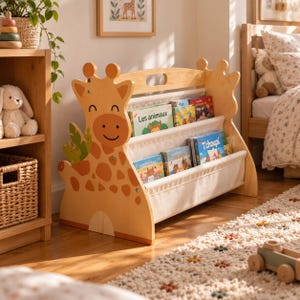Giraffe Montessori Bookshelf | A Little Library for Big Imaginations