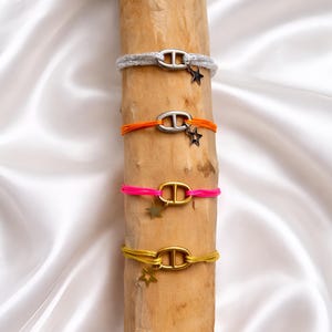 Bracelet maille marine étoile
