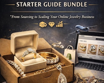 Jewellery Dropshipping Starter Guide Bundle, Start a Jewellery Business, Jewelry Ecommerce Ebook, Digital Download