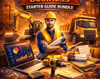 Construction Company Business Starter Guide Bundle, Start a Construction Business, Contractor & Building Service Ebook, Digital Download