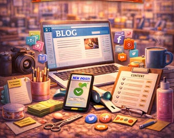 Blogging Business Starter Guide Bundle, Monetize Blog Content Creation (Digital Download)