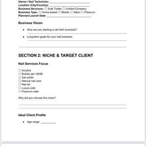 Paquete de guías para iniciar un negocio de técnico de uñas, Inicia tu propio negocio de técnico de uñas, Libro electrónico sobre salones de uñas y belleza, Descarga digital imagen 4