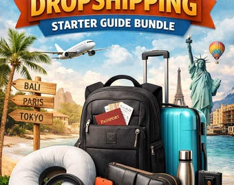 Travel Accessories Dropshipping Starter Guide Bundle, Start a Travel Accessories Business, Travel Gear Ecommerce Ebook, Digital Download