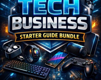 Tech Business Starter Guide Bundle, Start a Tech Business, Digital & Online Startup Ebook, Digital Download