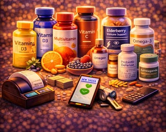 Ensemble de guides de démarrage pour les entreprises de vitamines, démarrer une entreprise de suppléments, ebook, produits de santé et de bien-être, téléchargement numérique