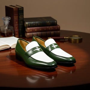 Mens White Horsebit Loafers - Etsy display picture 2