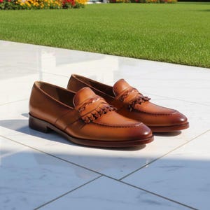 Bass Kiltie Tassel Loafers Mens Size 11M Brown Leather Preppy Business Casual Mens Kiltie Tassel Loafer - Etsy main image 4