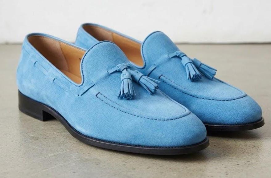 Sky Blue Mens Dress Shoes - Etsy Canada