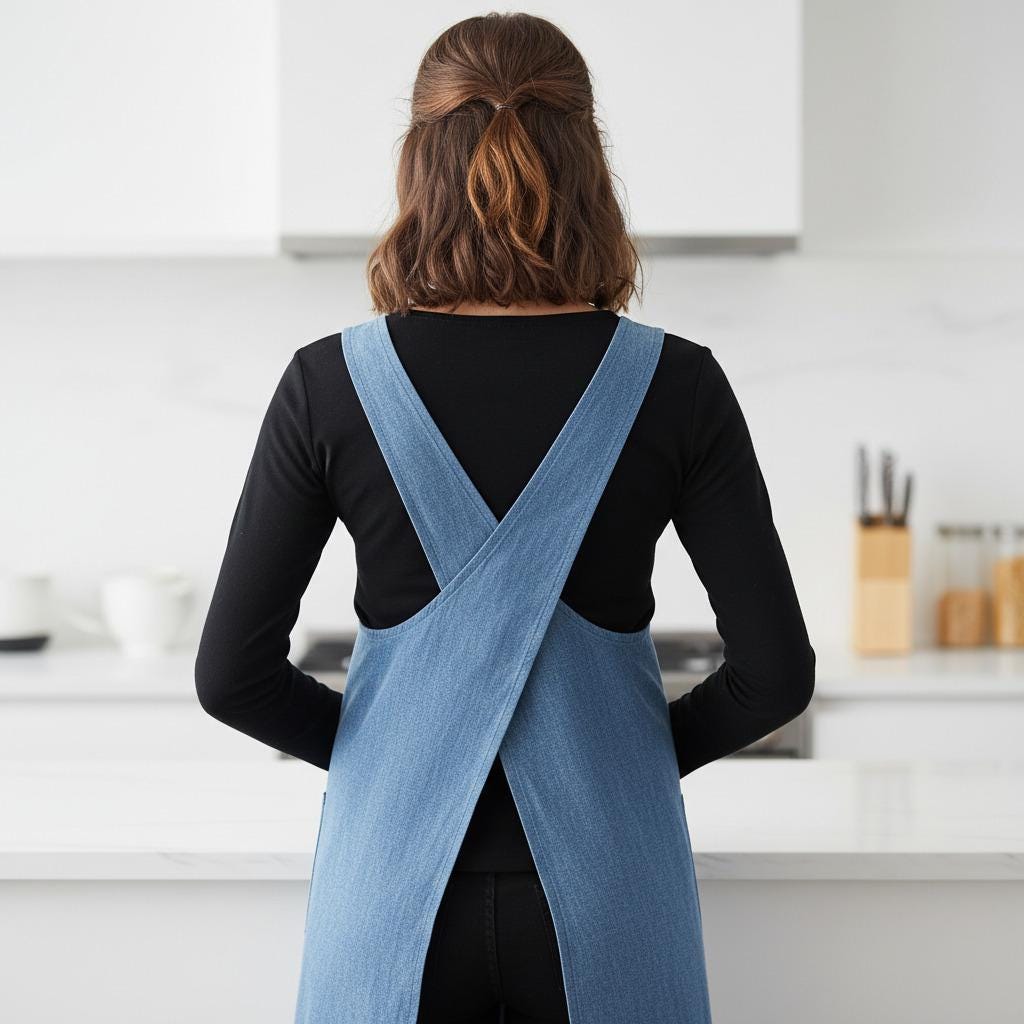Cross-back Apron Sewing Pattern• Pinafore Apron • Japanese Apron ...
