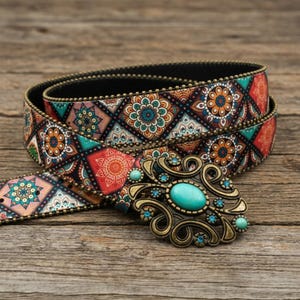 Colorful Stone Belt - Etsy display picture 1