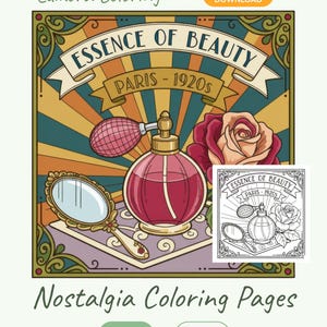 Retro Objects Coloring Book | 1920s Art Deco, Nostalgia (Printable PDF)