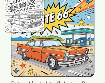 Retro Pop Art Coloring Pages | 60s 70s 80s Nostalgia (Digital Download)