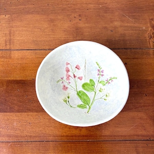 Salt Marsh Pottery Wildflower Bowl— Handmade Botanical Flower Dish