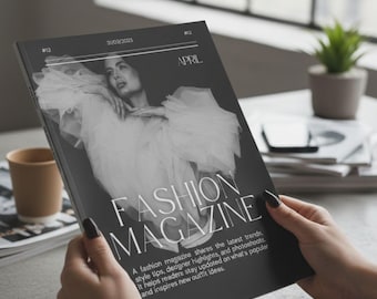 Fashion Magazine Template Modern Editorial Layout Canva Editable Design