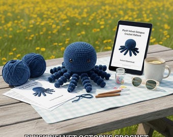 Polvo de pelúcia macio em veludo, brinquedo de animal marinho para presente.