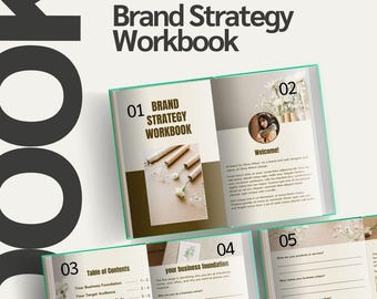 Brand Strategy Workbook Template Editable Business Branding Planning Guide