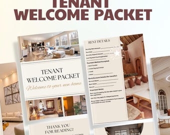 Plantilla de paquete de bienvenida para inquilinos. Guía de incorporación de propietarios de alquileres.