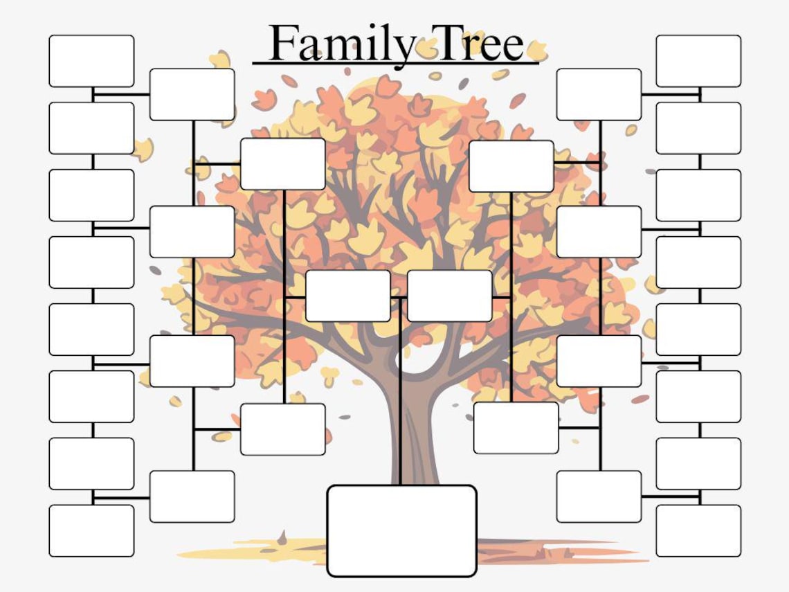 Colorful Kids Family Tree Canva Editable Template Fun Classroom Home ...