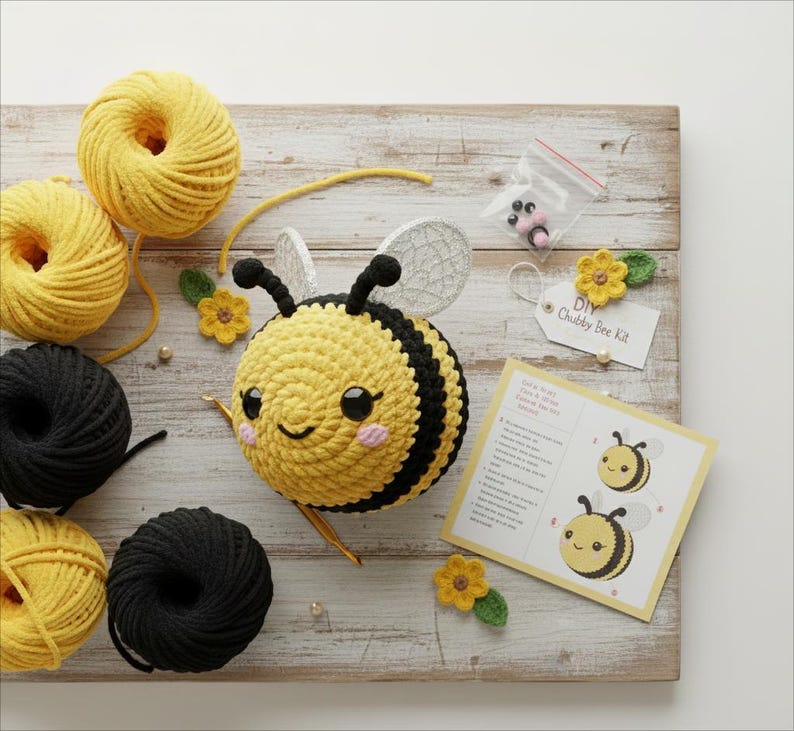 Chubby Bee Amigurumi Crochet Pattern Cute Plush Toy - Etsy
