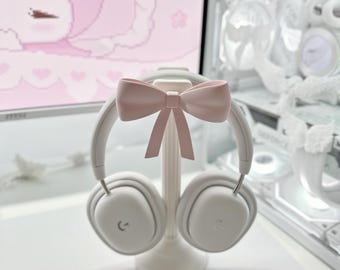 Dainty Coquette Bow 3D Printed Headphone Stand: Desk Decor, Girly setup, Cutecore, Gifts gamers, PC decor