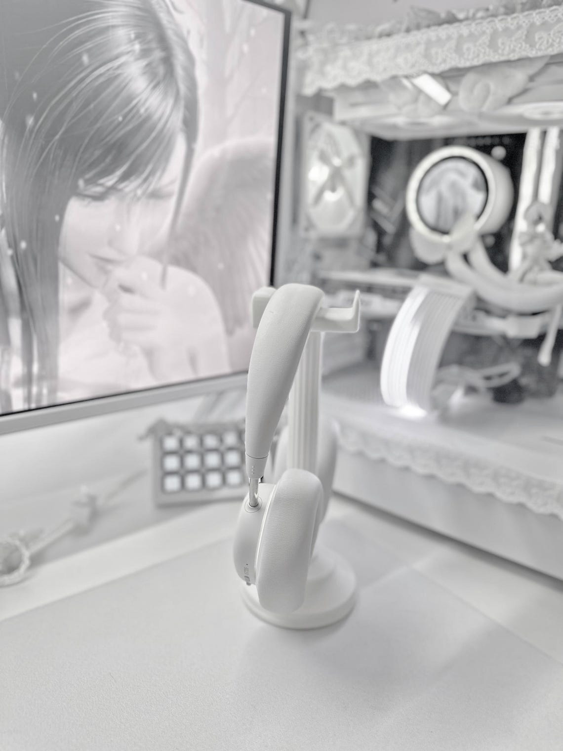 Dainty Angelic Column Headphone Stand Base | Swappable Attachments ...