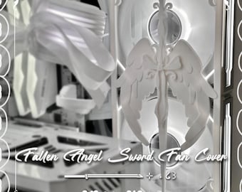 Fallen Angel Sword PC Fan Grill Cover 240mm,360mm: Angelcore Coquette Gamer Decor